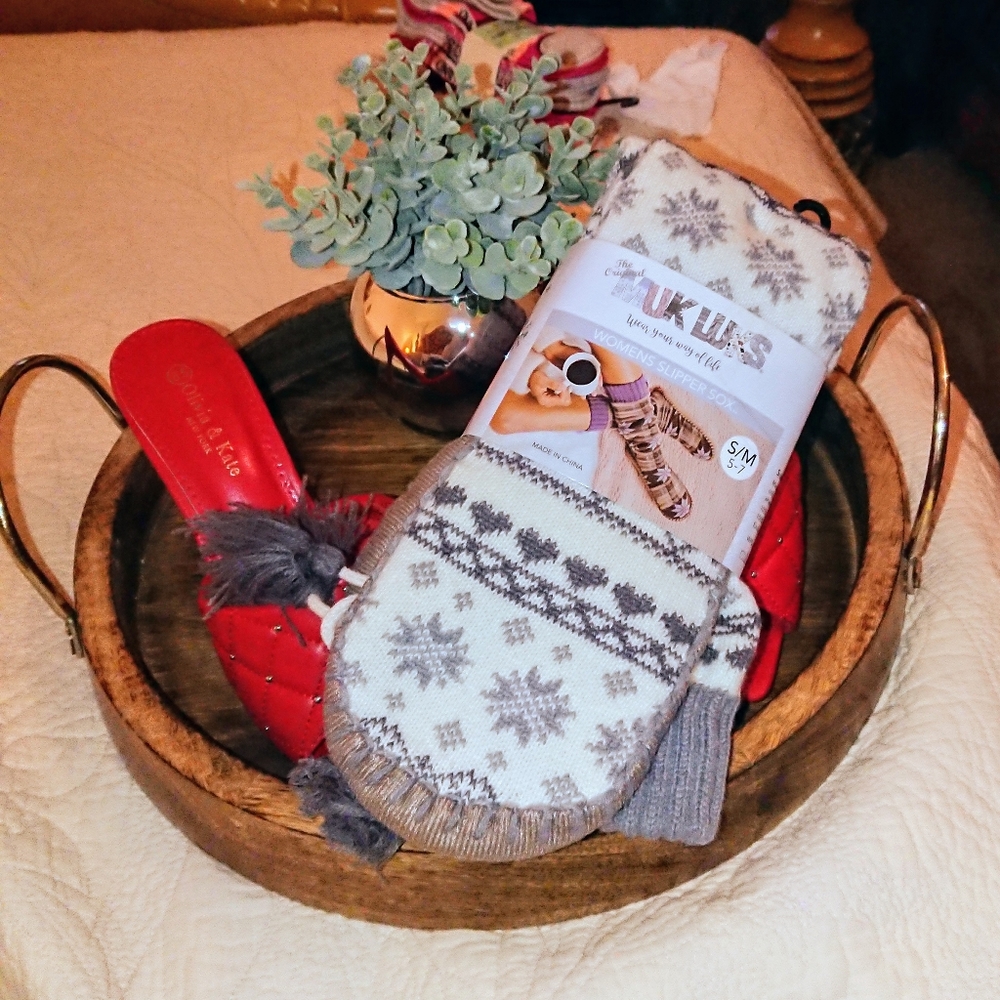 MUK LUXS Slipper Sox Women's size S/M =5-7